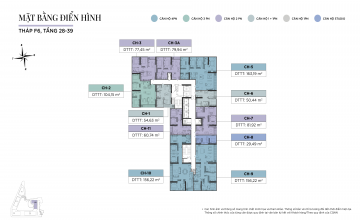 Mặt bằng chi tiết chung cư Sun Feliza Cầu Giấy